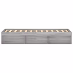 vidaXL Bed Frame Bedroom Mattress Foundation Guest Room Bedstead Bed Base - grey sonoma, 120 x 200 cm - Additional view 6