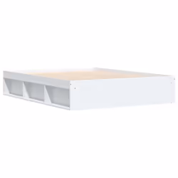 vidaXL Bed Frame Bedroom Mattress Foundation Guest Room Bedstead Bed Base - white, 140 x 200 cm - Additional view 4