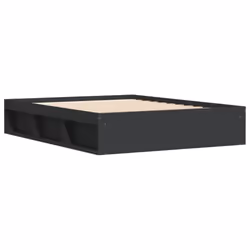 vidaXL Bed Frame Bedroom Mattress Foundation Guest Room Bedstead Bed Base - black, 140 x 200 cm - Additional view 4