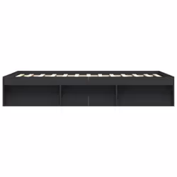 vidaXL Bed Frame Bedroom Mattress Foundation Guest Room Bedstead Bed Base - black, 140 x 200 cm - Additional view 6