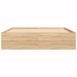 vidaXL Bed Frame Bedroom Mattress Foundation Guest Room Bedstead Bed Base - sonoma oak, 140 x 200 cm - Additional view 5