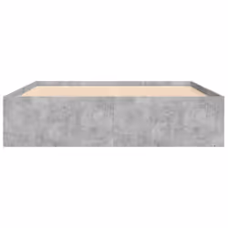 vidaXL Bed Frame Bedroom Mattress Foundation Guest Room Bedstead Bed Base - concrete grey, 140 x 200 cm - Additional view 5