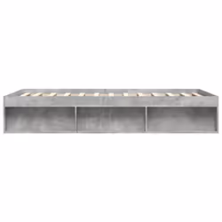 vidaXL Bed Frame Bedroom Mattress Foundation Guest Room Bedstead Bed Base - concrete grey, 140 x 200 cm - Additional view 6