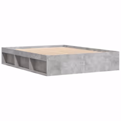 vidaXL Bed Frame Bedroom Mattress Foundation Guest Room Bedstead Bed Base - concrete grey, 140 x 200 cm - Additional view 7