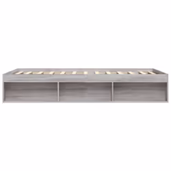 vidaXL Bed Frame Bedroom Mattress Foundation Guest Room Bedstead Bed Base - grey sonoma, 140 x 200 cm - Additional view 6