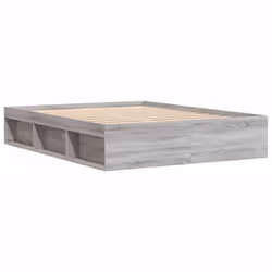 vidaXL Bed Frame Bedroom Mattress Foundation Guest Room Bedstead Bed Base - grey sonoma, 140 x 200 cm - Additional view 7