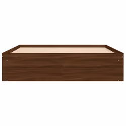 vidaXL Bed Frame Bedroom Mattress Foundation Guest Room Bedstead Bed Base - brown oak, 140 x 200 cm - Additional view 5