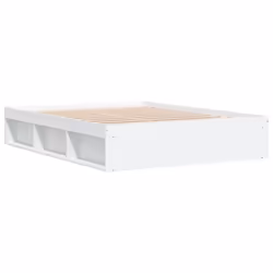 vidaXL Bed Frame Bedroom Mattress Foundation Guest Room Bedstead Bed Base - white, 150 x 200 cm - Additional view 7