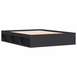vidaXL Bed Frame Bedroom Mattress Foundation Guest Room Bedstead Bed Base - black, 150 x 200 cm - Additional view 4