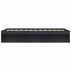 vidaXL Bed Frame Bedroom Mattress Foundation Guest Room Bedstead Bed Base - black, 150 x 200 cm - Additional view 6