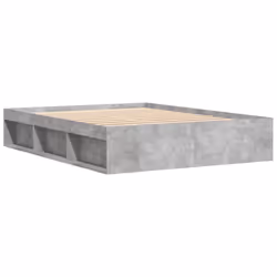 vidaXL Bed Frame Bedroom Mattress Foundation Guest Room Bedstead Bed Base - concrete grey, 150 x 200 cm - Additional view 7