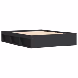 vidaXL Bed Frame Bedroom Mattress Foundation Guest Room Bedstead Bed Base - black, 160 x 200 cm - Additional view 4
