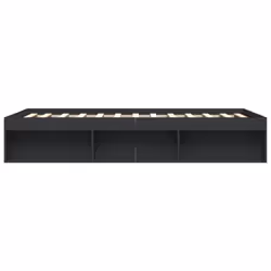 vidaXL Bed Frame Bedroom Mattress Foundation Guest Room Bedstead Bed Base - black, 160 x 200 cm - Additional view 6