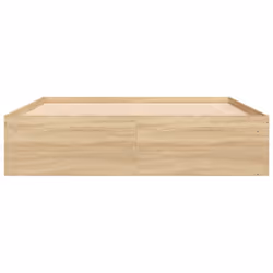 vidaXL Bed Frame Bedroom Mattress Foundation Guest Room Bedstead Bed Base - sonoma oak, 160 x 200 cm - Additional view 5