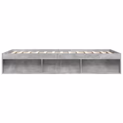 vidaXL Bed Frame Bedroom Mattress Foundation Guest Room Bedstead Bed Base - concrete grey, 160 x 200 cm - Additional view 6