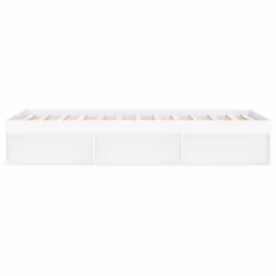 vidaXL Bed Frame Bedroom Mattress Foundation Guest Room Bedstead Bed Base - white, 180 x 200 cm - Additional view 6