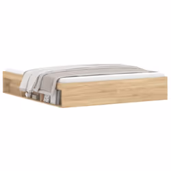 vidaXL Bed Frame Bedroom Mattress Foundation Guest Room Bedstead Bed Base - sonoma oak, 180 x 200 cm - Additional view 2