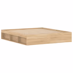 vidaXL Bed Frame Bedroom Mattress Foundation Guest Room Bedstead Bed Base - sonoma oak, 180 x 200 cm - Additional view 7