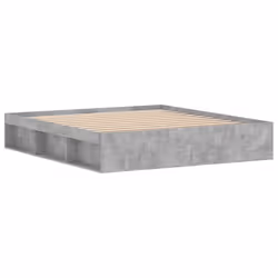 vidaXL Bed Frame Bedroom Mattress Foundation Guest Room Bedstead Bed Base - concrete grey, 180 x 200 cm - Additional view 4