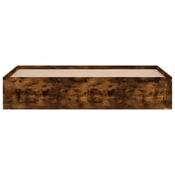 vidaXL Bed Frame Bedroom Mattress Foundation Guest Room Bedstead Bed Base - smoked oak, 180 x 200 cm - Additional view 5