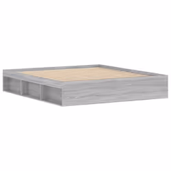 vidaXL Bed Frame Bedroom Mattress Foundation Guest Room Bedstead Bed Base - grey sonoma, 180 x 200 cm - Additional view 4