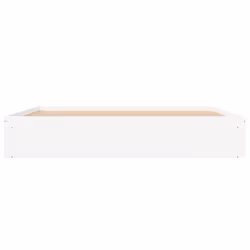 vidaXL Bed Frame Bedroom Mattress Foundation Guest Room Bedstead Bed Base - white, 200 x 200 cm - Additional view 5