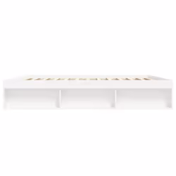 vidaXL Bed Frame Bedroom Mattress Foundation Guest Room Bedstead Bed Base - white, 200 x 200 cm - Additional view 6