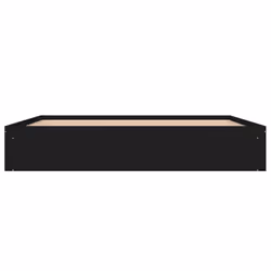 vidaXL Bed Frame Bedroom Mattress Foundation Guest Room Bedstead Bed Base - black, 200 x 200 cm - Additional view 5