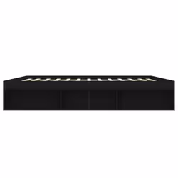 vidaXL Bed Frame Bedroom Mattress Foundation Guest Room Bedstead Bed Base - black, 200 x 200 cm - Additional view 6