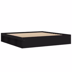 vidaXL Bed Frame Bedroom Mattress Foundation Guest Room Bedstead Bed Base - black, 200 x 200 cm - Additional view 7