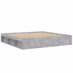 vidaXL Bed Frame Bedroom Mattress Foundation Guest Room Bedstead Bed Base - concrete grey, 200 x 200 cm - Additional view 4