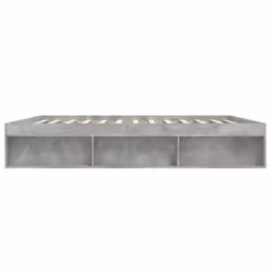 vidaXL Bed Frame Bedroom Mattress Foundation Guest Room Bedstead Bed Base - concrete grey, 200 x 200 cm - Additional view 6