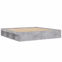 vidaXL Bed Frame Bedroom Mattress Foundation Guest Room Bedstead Bed Base - concrete grey, 200 x 200 cm - Additional view 7