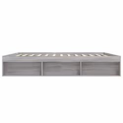 vidaXL Bed Frame Bedroom Mattress Foundation Guest Room Bedstead Bed Base - grey sonoma, 200 x 200 cm - Additional view 6