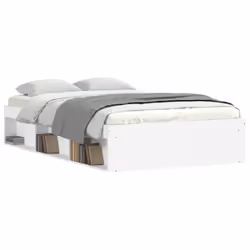 vidaXL Bed Frame Bedroom Mattress Foundation Guest Room Bedstead Bed Base - white, 120 x 190 cm - Additional view 2