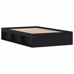 vidaXL Bed Frame Bedroom Mattress Foundation Guest Room Bedstead Bed Base - black, 120 x 190 cm - Additional view 4