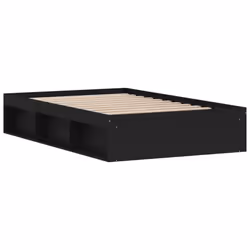 vidaXL Bed Frame Bedroom Mattress Foundation Guest Room Bedstead Bed Base - black, 120 x 190 cm - Additional view 7