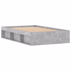vidaXL Bed Frame Bedroom Mattress Foundation Guest Room Bedstead Bed Base - concrete grey, 120 x 190 cm - Additional view 4
