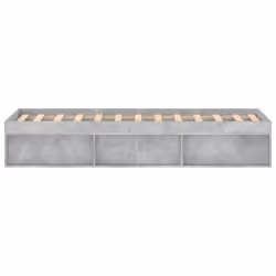 vidaXL Bed Frame Bedroom Mattress Foundation Guest Room Bedstead Bed Base - concrete grey, 120 x 190 cm - Additional view 6