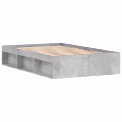 vidaXL Bed Frame Bedroom Mattress Foundation Guest Room Bedstead Bed Base - concrete grey, 120 x 190 cm - Additional view 7