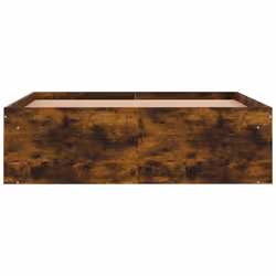 vidaXL Bed Frame Bedroom Mattress Foundation Guest Room Bedstead Bed Base - smoked oak, 120 x 190 cm - Additional view 5