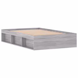 vidaXL Bed Frame Bedroom Mattress Foundation Guest Room Bedstead Bed Base - grey sonoma, 120 x 190 cm - Additional view 4