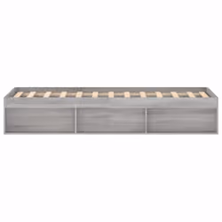 vidaXL Bed Frame Bedroom Mattress Foundation Guest Room Bedstead Bed Base - grey sonoma, 120 x 190 cm - Additional view 6