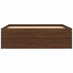 vidaXL Bed Frame Bedroom Mattress Foundation Guest Room Bedstead Bed Base - brown oak, 120 x 190 cm - Additional view 5