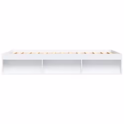 vidaXL Bed Frame Bedroom Mattress Foundation Guest Room Bedstead Bed Base - white, 140 x 190 cm - Additional view 6