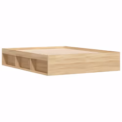 vidaXL Bed Frame Bedroom Mattress Foundation Guest Room Bedstead Bed Base - sonoma oak, 140 x 190 cm - Additional view 4