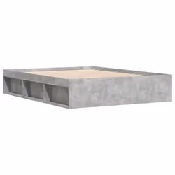 vidaXL Bed Frame Bedroom Mattress Foundation Guest Room Bedstead Bed Base - concrete grey, 140 x 190 cm - Additional view 4