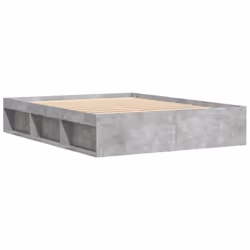 vidaXL Bed Frame Bedroom Mattress Foundation Guest Room Bedstead Bed Base - concrete grey, 140 x 190 cm - Additional view 7