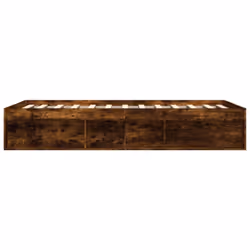 vidaXL Bed Frame Bedroom Mattress Foundation Guest Room Bedstead Bed Base - smoked oak, 140 x 190 cm - Additional view 6