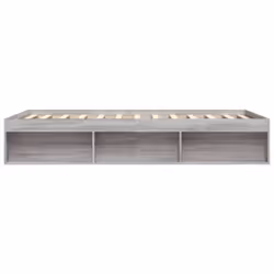 vidaXL Bed Frame Bedroom Mattress Foundation Guest Room Bedstead Bed Base - grey sonoma, 140 x 190 cm - Additional view 6